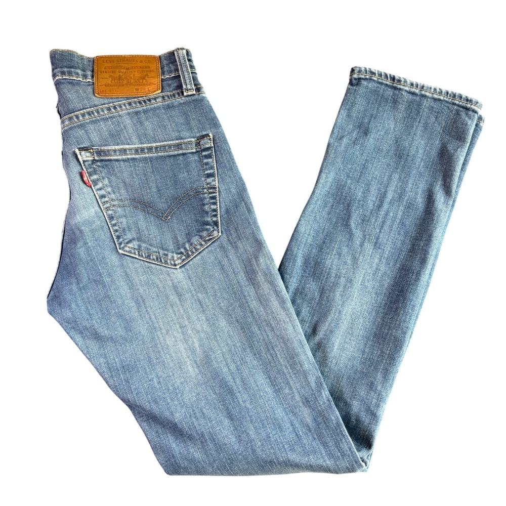 Levi's Premium Big E Mens Slim Fit Medium Wash Blue Denim‎ Jeans WaterLess 28x32